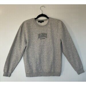 Social Scene Women Silver Sweatshirt Los Angeles Size XS